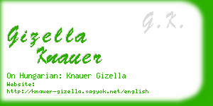 gizella knauer business card